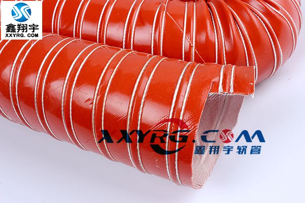 阻燃耐高溫紅色矽膠風管